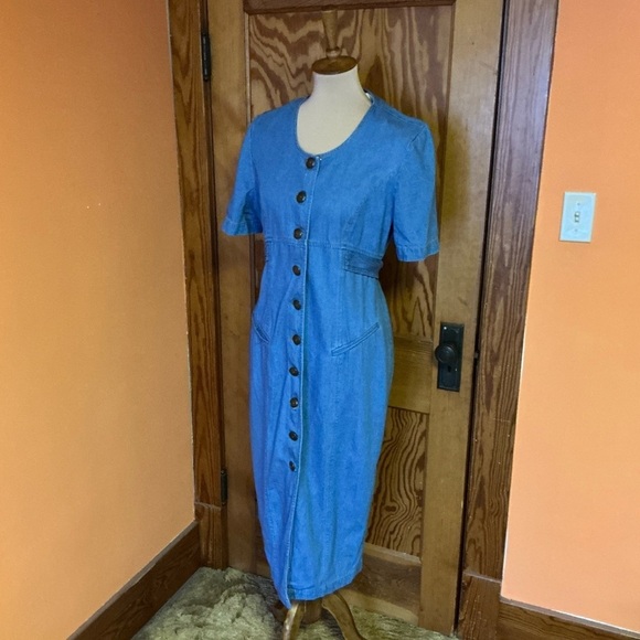 Vintage 90s denim maxi dress - Picture 6 of 8